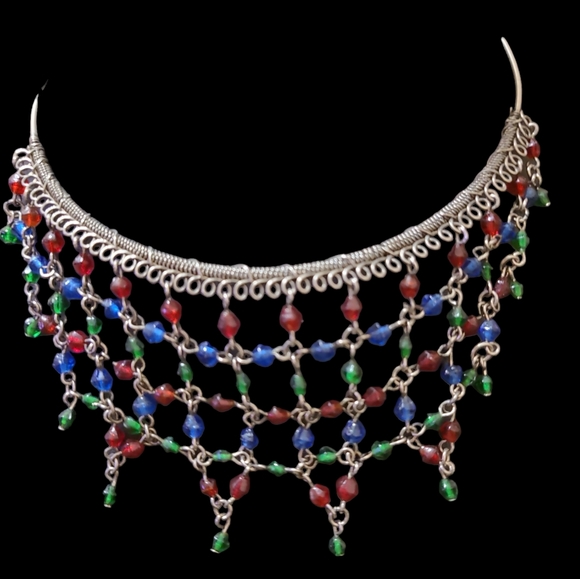 Beautiful Vintage Bib Style Choker Necklace Lot 1 - Picture 2 of 2